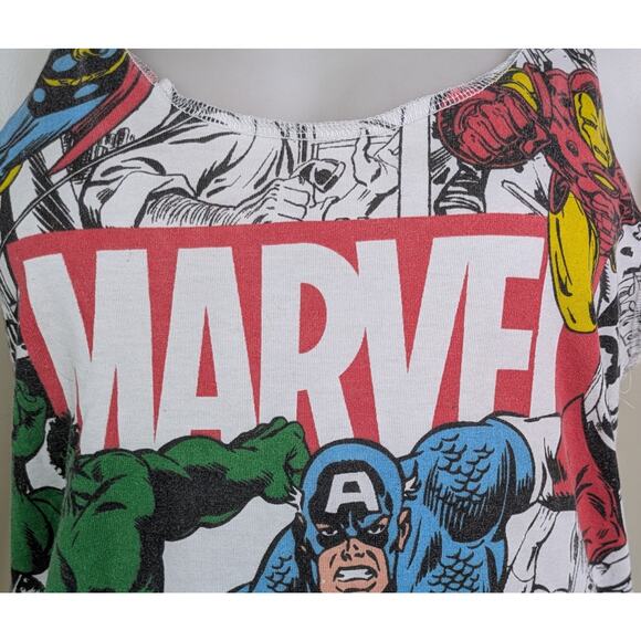 Marvel Avengers Womens Racerback Tank Top Medium Front & Back Colorful Graphic - Picture 2 of 9